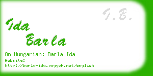 ida barla business card